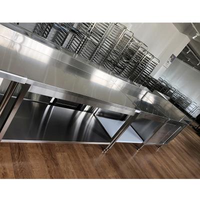 China Restaurnts Factory Price Premium Durable Hotel Commercial Restaurant Kitchen Work Table With Under Shelf for sale