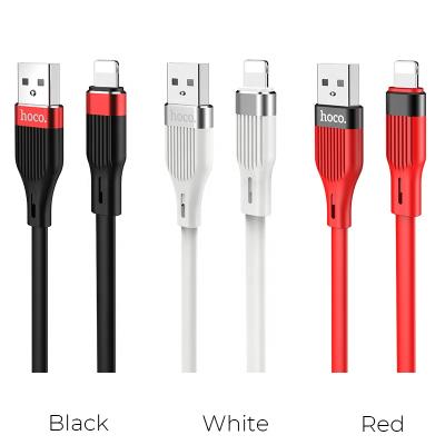 China Hoco 2020 U72 2.4A Silicone Cable Support Convenient High Flexible Charging Data Transmission for sale