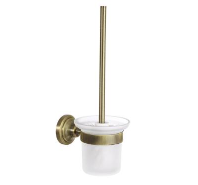 China Eco - Friendly Stainless Steel Toilet Brush Holder In Anti - Brass for sale