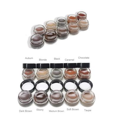 China Wholesale Waterproof Eyebrow Tint Gel 10 Colors Private Label Eyebrow Long Lasting Pomade for sale