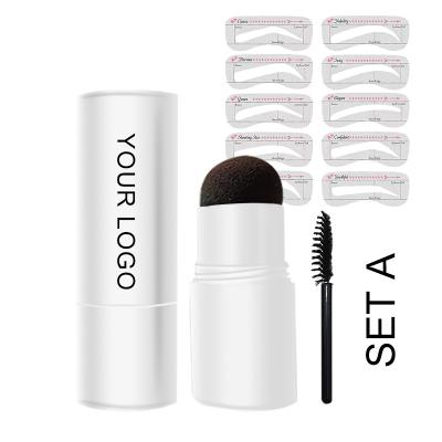 China Vegan Waterproof Custom Private Label Eyebrow Stamp & Stencil Kit Eye Brow Stamp for sale