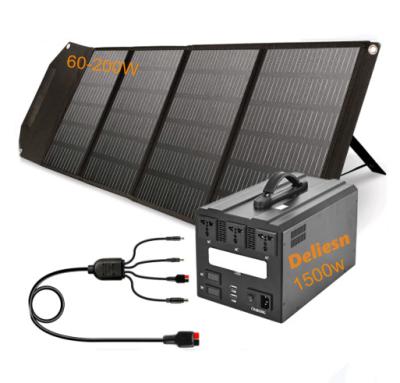 China Type C 220V 500W Dual 100w 120w Solar Power System Solar Panel Input 14.8V Lithium Battery Power Fast Charging Left Bank for sale