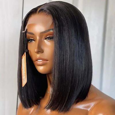 China Body Wave Shoulder Length 14 Inches Pre Plucked Baby Hair Bob Lace Frontal Wig Peruvian Short Hair Bob Wig for sale