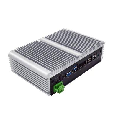 China Industrial Hot Sale HONGIPTC Included Type I3 ​​4005U 4010U Mini Industrial Fanless PC Computer With 8 USB Port 4K Display Desktop for sale