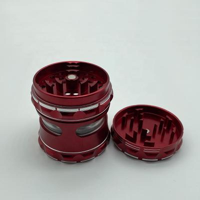 China Best Herb Grinder With 3 Piece Pollen Catcher Silver Aluminum Marijuana Grinder BDH109 for sale