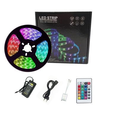 China High Quality DC12V Hotel 5 Meters 5050 RGB 30LED 60LED Controller Lights For Raise Room Led Strip Light With Outdoor for sale