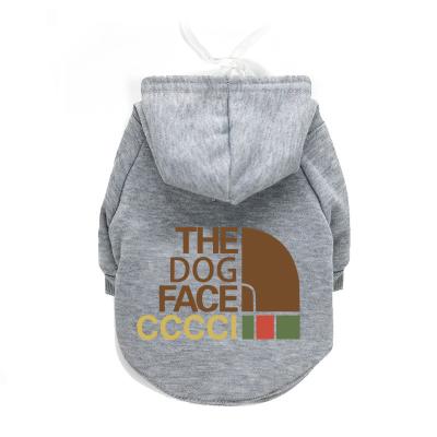 China Wholesale Stocked Luxury Branded Pet Clothes Summer Custom Dog Clothes Shear Dog Face Clothes Hoodie For Pet for sale