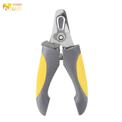 China Viable professional dog nail cutters and trimmer with safety guard to avoid over cutting razor sharp blade for thick toenail for sale