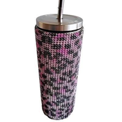 China Custom High Level Appearance Portable High Level Diamond Thermos Cup Stainless Steel Sensitive Coffee Mug for sale