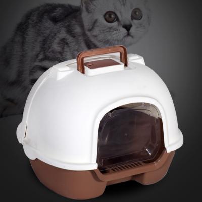 China Newest Viable Design Around Portable Cat Sand Basin With Scratcher Closed Trash Can for sale