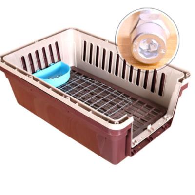 China Breathable Case Approved Plastic Case Cats Airbox Airbox Carrier Dog Carrier Kennel Airplane Transport Pet Cage Airline Moving Cart for sale