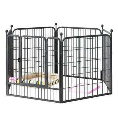 China Amazon Breathable Hot Sale Dog Playpen Crate Metal Fence Foldable Pet Puppy Playpen Cage with 6 Panels for sale