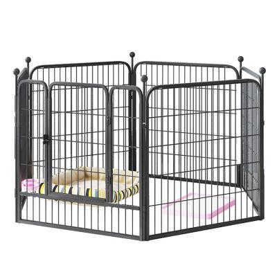 China Breathable Portable 8 Panels Folding Metal Wire Pet Fence Puppy Fence Dog Playpen for sale