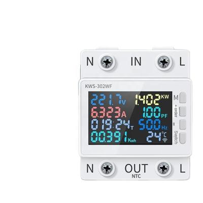 China KWS-AC300 Voltmeter Ammeter KWS Power Energy Meter AC 50-300V LED AC Wattmeter Electricity Meter With Reset Function 0-100A KWS-302WF for sale