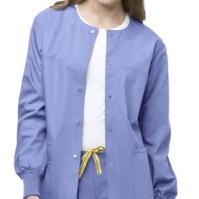 China Best Selling High Quality Breathable Hospital Uniforms Factory Direct Selling Customize Big Logo 3XL Size Wonderwink Scrubs Jacket for sale