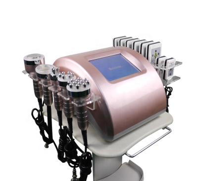 China 6 in 1 High Frequency Cavitation System Vacuum Lipo 80k Ultrasonic Cavitation RF Body Lift Slimming Machine for sale