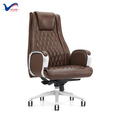 China (Size) Luxury Adjustable Office Chair YS1202A Boss Director Luxury Comfortable Genuine Leather Back Chair for sale