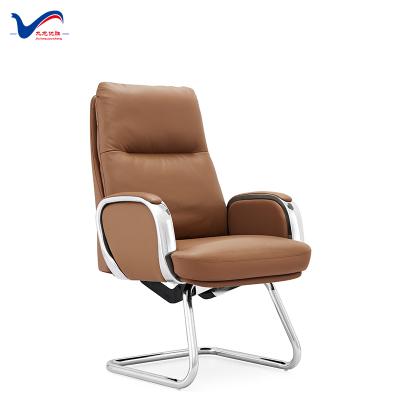 China Other Design 2020 Modern Leather Office Guest Conference Desk Chair Without Wheels for sale