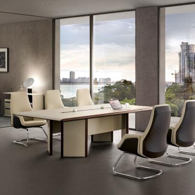 China Modern luxury design saddle leather meeting room office conference furniture table meeting desk for sale for sale