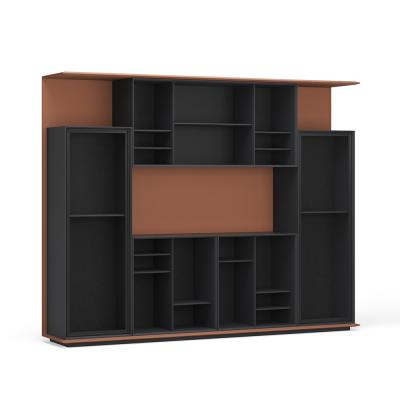 China F-79-B Modern Wardrobe Furniture Office Book Cabinet Design Book Shelves Wood Cabinet for sale