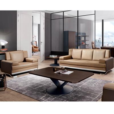 China Italy PU /Half Full Leather Office Sofa Modern High End Leather Sofa Design Leather Sofa SF1751+1+3 for sale