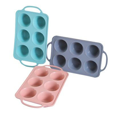 China Viable Hot Sale In China Round Reusable Cute Silicone Tea Cup Cupcake Baking Mold for sale