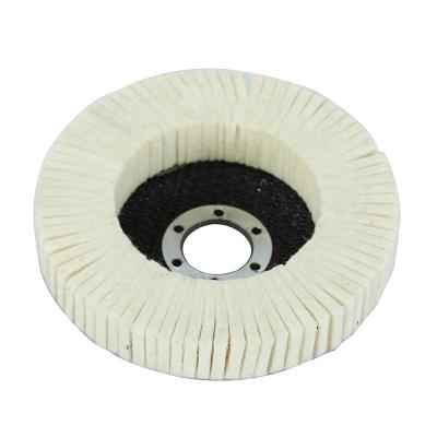 China Factory Wholesale High Density And Durable Wool Felt Polishing Wheel 125mm Hard Felt Grinding Wheel For Glass for sale