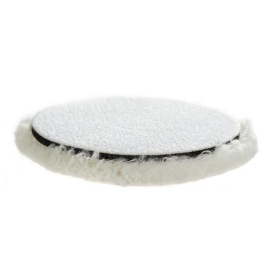 China Low Price Property And Wool Pad For Car Polishing Flat Soft 5inch Wool Polishing Pads Auto Detailing Pad for sale