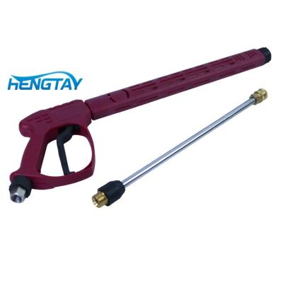 China Plastic+Brass 4000Psi Pressure Washer Spray Gun With Quick-Connect Wand for sale