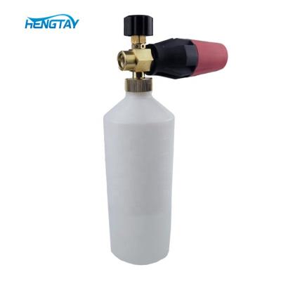 China SS+Brass+Plastic Auto Detailing Pressure Seal Technology Car Snow Cleaning Foam Lance Bottle for sale