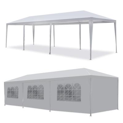 China White Removable Cover Gazebo Wedding Tent Canopy with 6 Windows and 2 Sidewalls-8 for sale