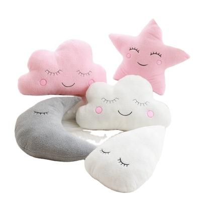 China Anti-Pull Raindrop Plush Pillow Soft Cushion Plush Stuffed Toys For Kids Baby Kids Rest Promotion Stuffed Cloud Moon Star Girl Neck for sale