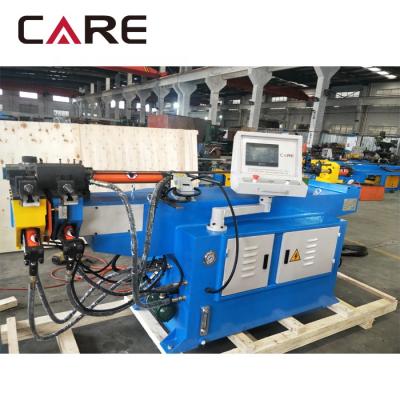 China Building Material Stores DW38NC Manual Feeding Hydraulic Square Pipe Bending Machine With Chuck Ball for sale