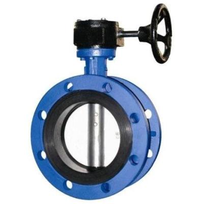 China 4 Inch Resilient Seated Butterfly Valves With Worm Gear / Double Flanged Butterfly Valve for sale