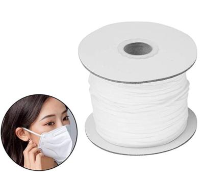 China Elastic Nylon Spandex Mask Strap Ear Loop Elastic 3mm 4mm 5mm Around Flat Rope For Sale for sale