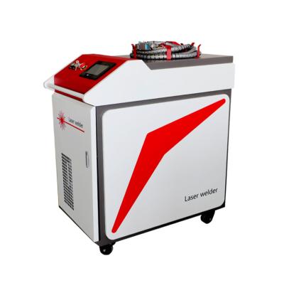 China 1000w 1500w Portable Building Material Shops With Built-in Handheld Water Cooler Fiber Laser Welding Machine for sale