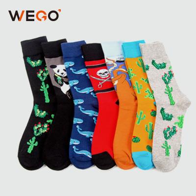 China Wholesale Fashionable Colorful Crew Customized Fashion Sock QUICK DRY Design Cotton Jacquard Women Men Sock for sale