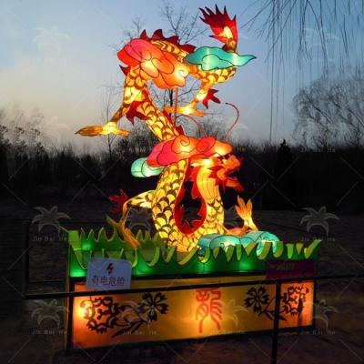 China Environmental Friendly Chinese Zodiac Lantern with Silk Cloth Steel Frame for Chinese New Year Festival for sale