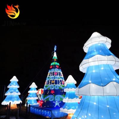 China Customized Customized Environmentally Friendly Waterproof Light Magic Chinese Traditional Outdoor Cloth Christmas Tree Lantern Festival Decoration for sale