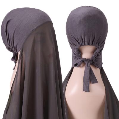 China Wholesale Snap Wrap One Piece Head Wrap One Piece Chiffon Hijab Chiffon Hijab Chiffon Chiffon Women Turban for sale