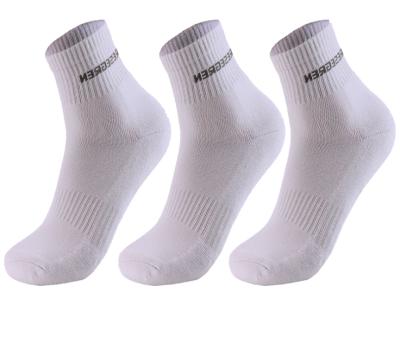 China Custom Made Men's Logo Print Breathable Bamboo Sports Socks Ankle Thick Cushioned Cushioned Bamboo Work Socks for sale