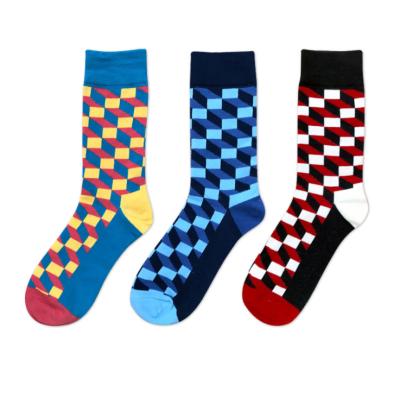 China Argyle Funny Stylish Pattern Men's Antibacterial Manufacturing Ankle Boots 100% Cotton Custom Socks for sale