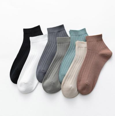 China Breathable custom quality modal cotton thongs mens solid color custom cotton ankle socks for men for sale