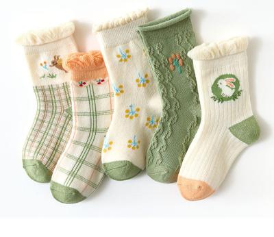 China Funny Soft Cute Cotton Tube Socks Girl Kids Child Kids Designer Ruffle Breathable Custom Girl Socks For Girl for sale