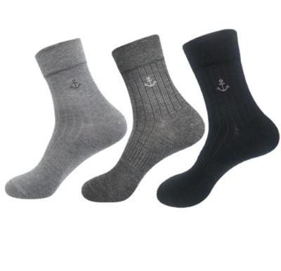 China Antibacterial Anti Bacterial Men's Business Socks Custom Copper Fiber Men's Cotton Dress Socks Ankle for sale