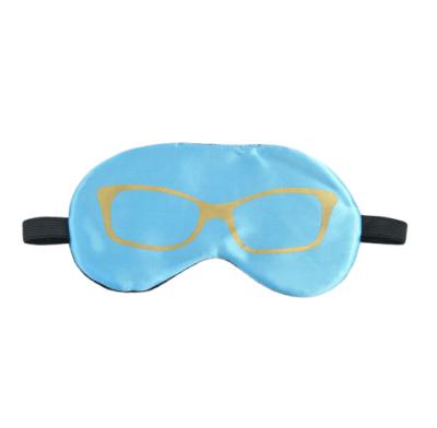 China Dark Circles Custom Printed Satin 100% Shade Mulberry Silk Sleeping Eye Masks for sale