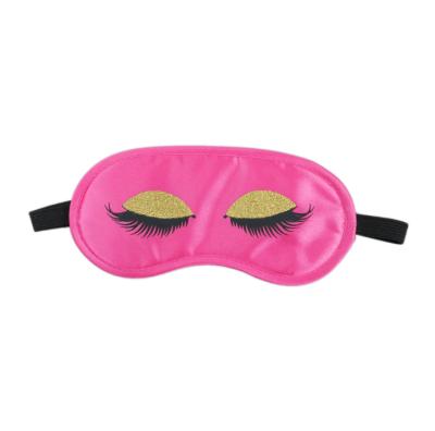 China Customized Dark Circles Sleep Eye Mask Travel Sleep Eyemask Logo Print Logo Sleep Visor Silk Eyemask for sale