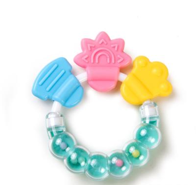 China Funny Soft Toy Baby Teether Ring Toy Silicone Baby Teether Toy for sale