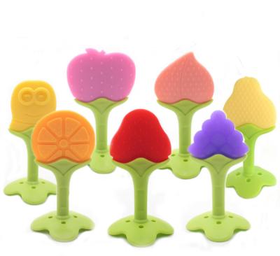 China Soft Toy Fruit Shape Baby Teethers Food Grade Silicon Teether Toys Baby for sale