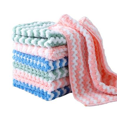 China Wholesale Custom Viable Stock Wash Cloth Dish Towel For Kitchen Household Kitchen Microfiber Cleaning Towel Cloth for sale